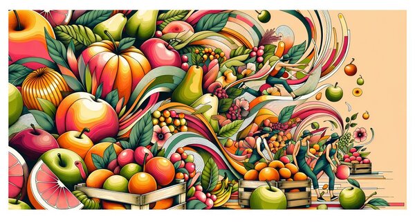 Tablou recoltă de fructe