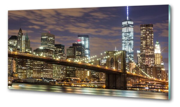Panou sticlă decorativa bucătărie Podul Brooklyn