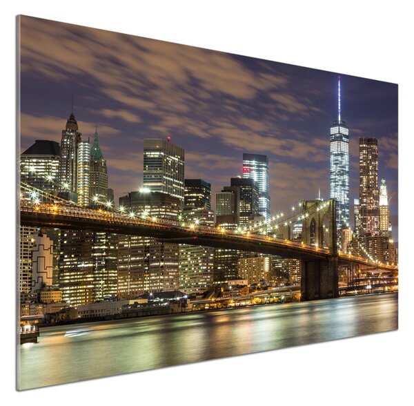 Panou sticlă decorativa bucătărie Podul Brooklyn