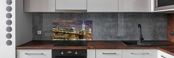 Panou sticlă decorativa bucătărie Podul Brooklyn