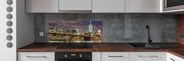 Panou sticlă decorativa bucătărie Podul Brooklyn