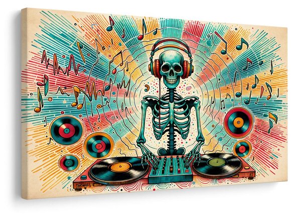 Tablou schelet disco cu discuri