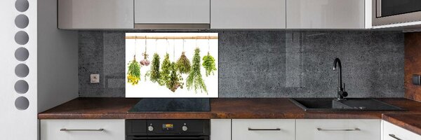 Panou sticla securizata bucatarie Ierburi pe un șir de caractere