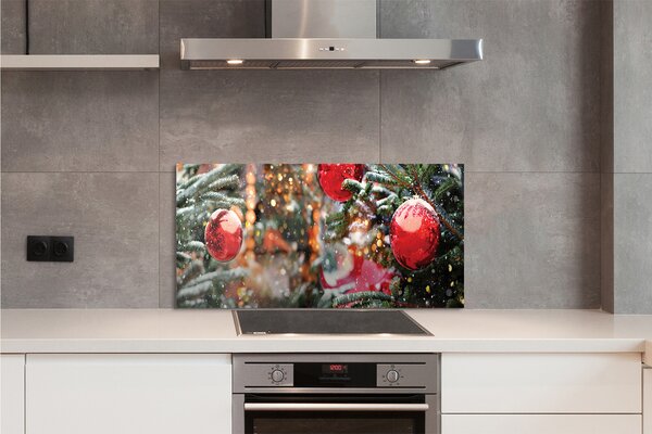 Panouri de sticlă baubles pomul de Crăciun de zăpadă