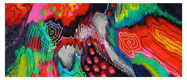 Tablou abstract - culori (120x50 cm)