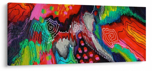 Tablou abstract - culori (120x50 cm)