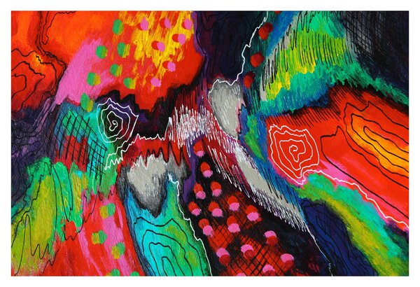 Tablou abstract - culori (90x60 cm)