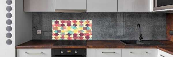 Sticlă pentru bucătărie fundal geometrică