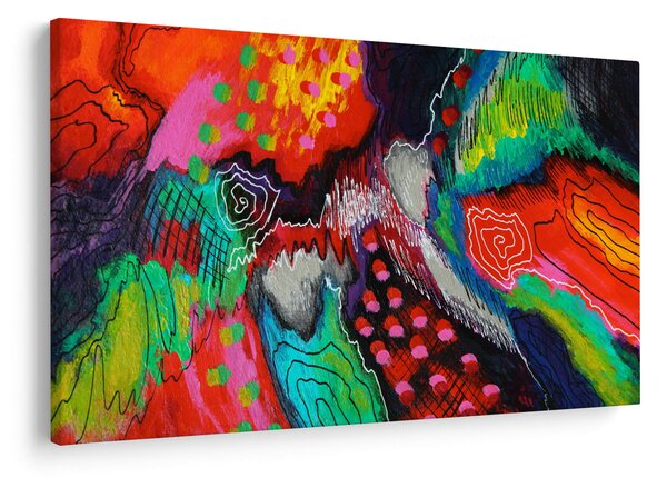 Tablou abstract - culori (90x60 cm)
