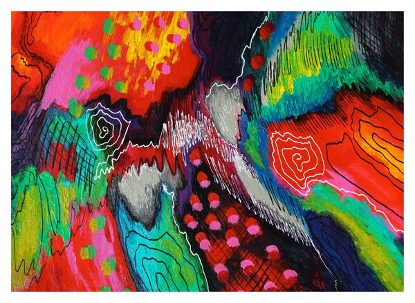 Tablou abstract - culori (70x50 cm)