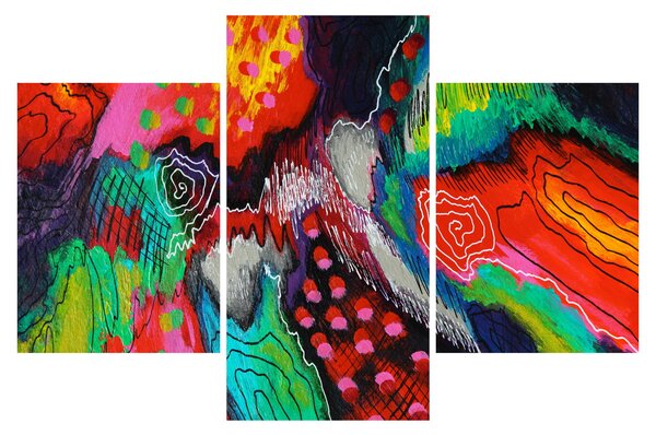 Tablou abstract - culori (90x60 cm)