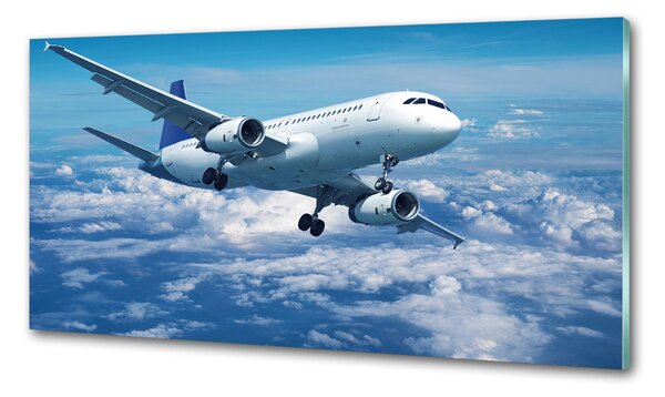 Sticlă pentru bucătărie Avionul în nori