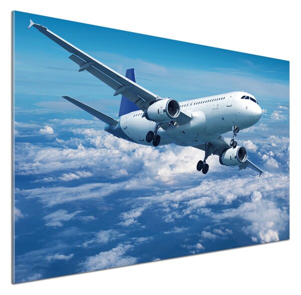 Sticlă pentru bucătărie Avionul în nori