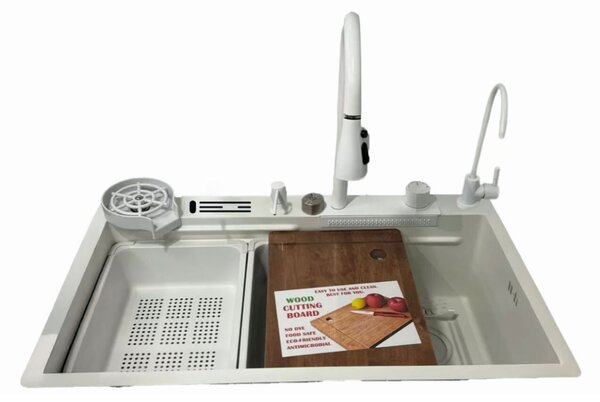 Chiuveta Bucatarie Multifunctionala Aquos Alb