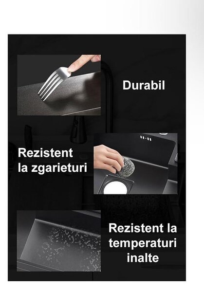 Chiuveta Bucatarie Multifunctionala Aquos Gri Inchis