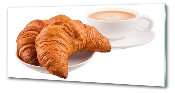 Panou sticlă bucătărie Cornuri și cafea
