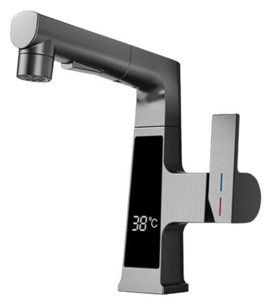 Baterie Lavoar Cu Ecran Digital, S04, Gri, 3 moduri spalare