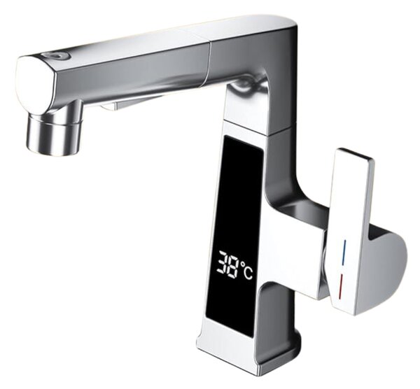Baterie Lavoar Cu Ecran Digital, S04, Silver, 3 moduri spalare