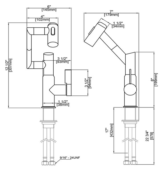 Robinet Rotativ Gri, S01, cu afisaj digital pentru apa calda si rece, design cu brat mecanic, rotatie tridimensionala la 1080