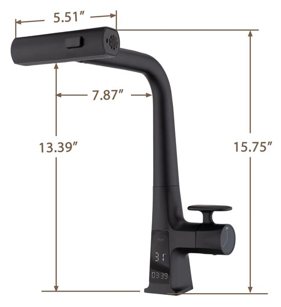 Baterie Lavoar Cu Ecran Digital, S05, Negru, 3 moduri spalare