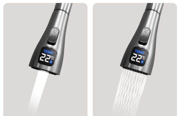 Robinet S100, Afisaj Digital Al Temperaturii, Culoare GRI