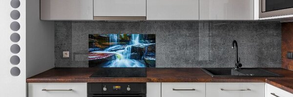 Panou sticlă decorativa bucătărie cascada tropicale