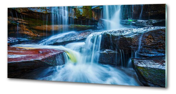 Panou sticlă decorativa bucătărie cascada tropicale