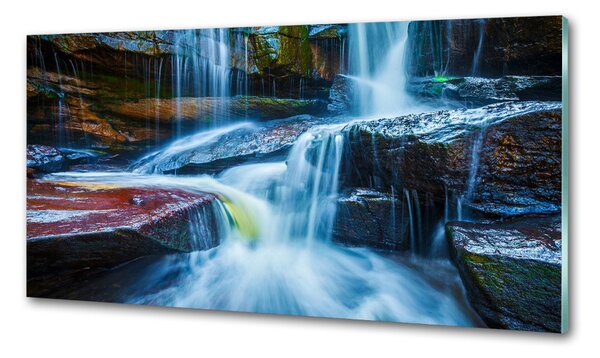 Panou sticlă decorativa bucătărie cascada tropicale