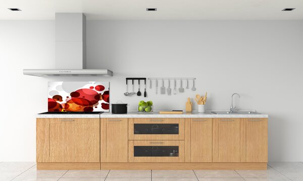 Panou sticlă decorativa bucătărie roţi de abstractizare
