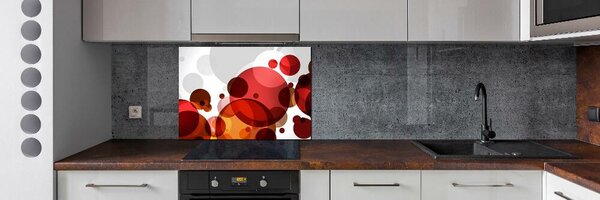 Panou sticlă decorativa bucătărie roţi de abstractizare