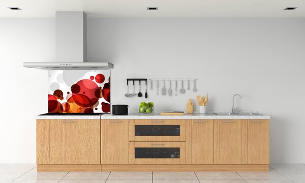Panou sticlă decorativa bucătărie roţi de abstractizare