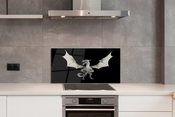 Panouri de sticlă Dragon alb