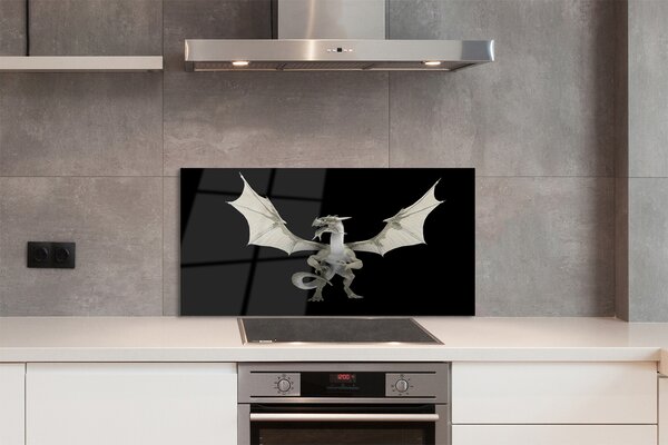 Panouri de sticlă Dragon alb
