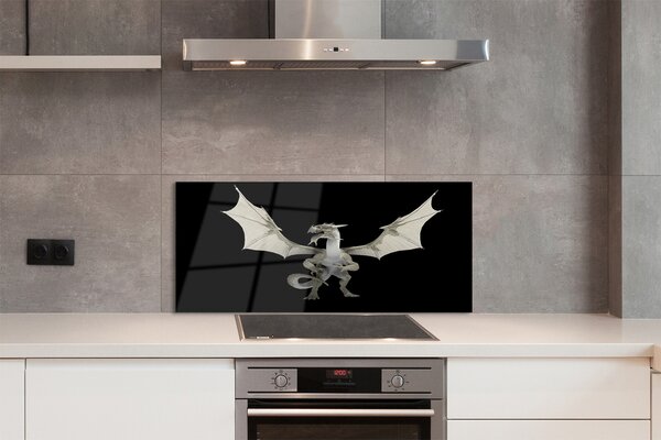 Panouri de sticlă Dragon alb