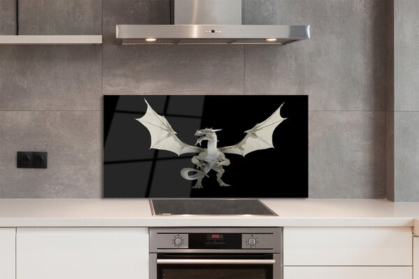 Panouri de sticlă Dragon alb