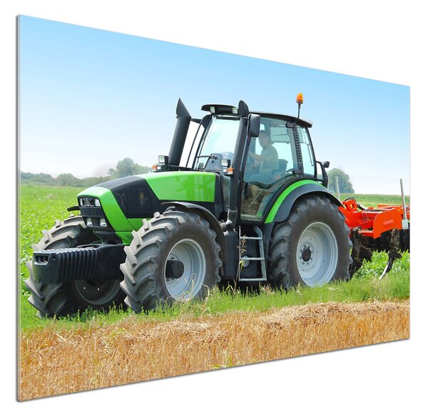 Sticlă bucătărie Tractor pe teren