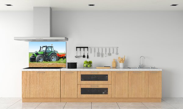 Sticlă bucătărie Tractor pe teren
