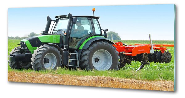 Sticlă bucătărie Tractor pe teren
