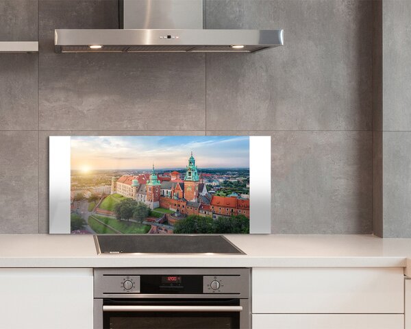 Panouri de sticlă castel Cracovia panorama răsărit de soare