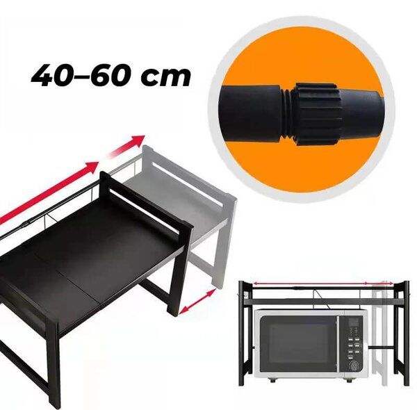 Suport De Bucătărie Extensibil Magicrack™, Negru