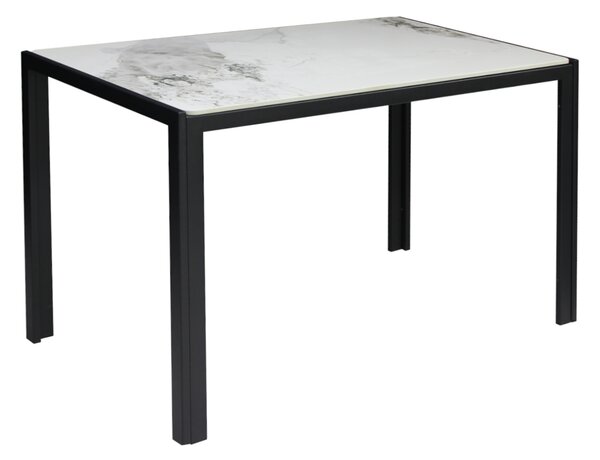 Set Masă fixă Marmyra Nova Dreptunghiulară Albă cu 4 scaune Oscar Blue