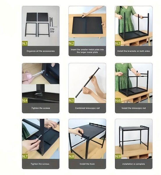 Suport De Bucătărie Extensibil Magicrack™, Negru