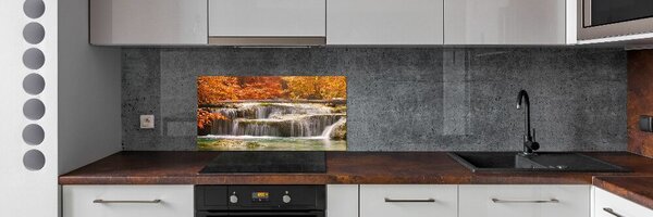 Panou sticlă bucătărie Cascada în toamna