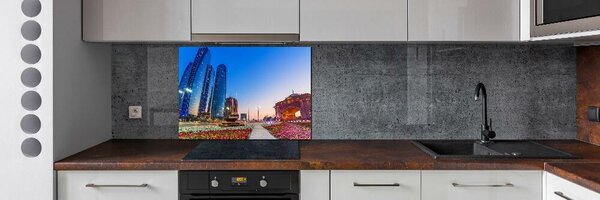 Sticlă pentru bucătărie Străzile din Abu Dhabi