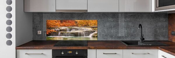 Panou sticlă bucătărie Cascada în toamna