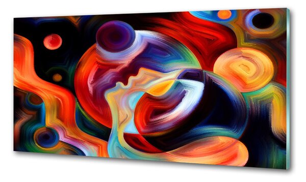 Sticlă printata bucătărie abstracțiune