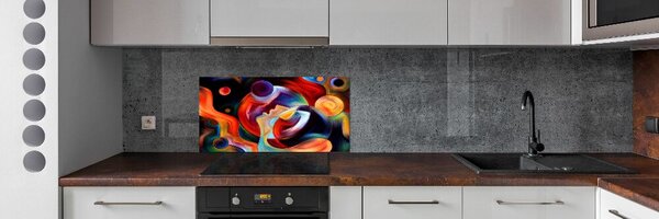 Sticlă printata bucătărie abstracțiune