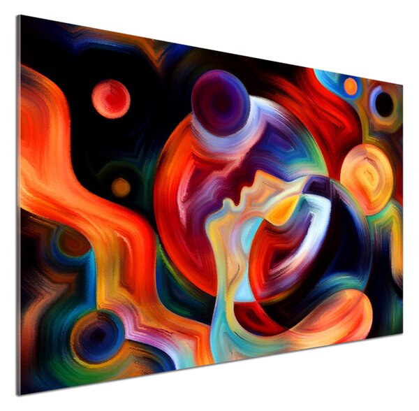 Sticlă printata bucătărie abstracțiune