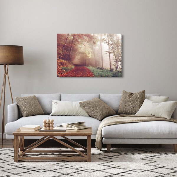 Tablou - Plimbarea de toamnă prin pădure (90x60 cm)