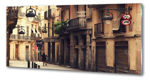 Sticlă printata bucătărie Străzile din Barcelona